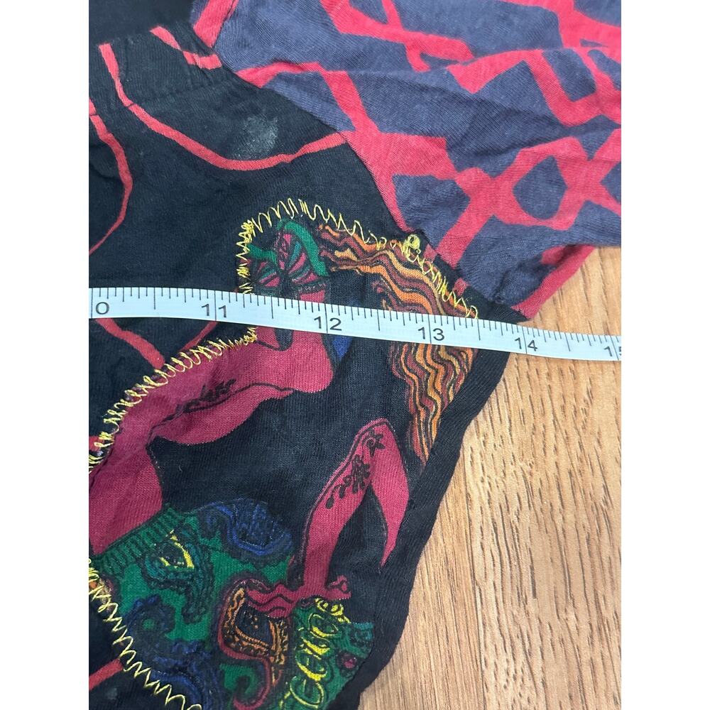 Desigual Vintage Y2K Red Floral Graphic Patchwork Bubble Hem Mini Dress S - Picture 4 of 7